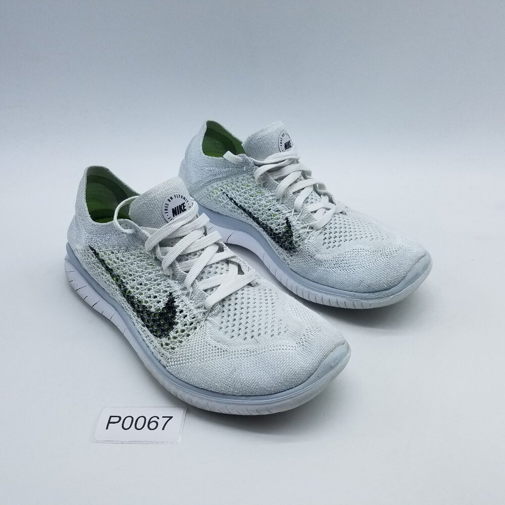 Nike Free RN Flyknit 2018 Women's Size 8 Running Shoes White Platinum